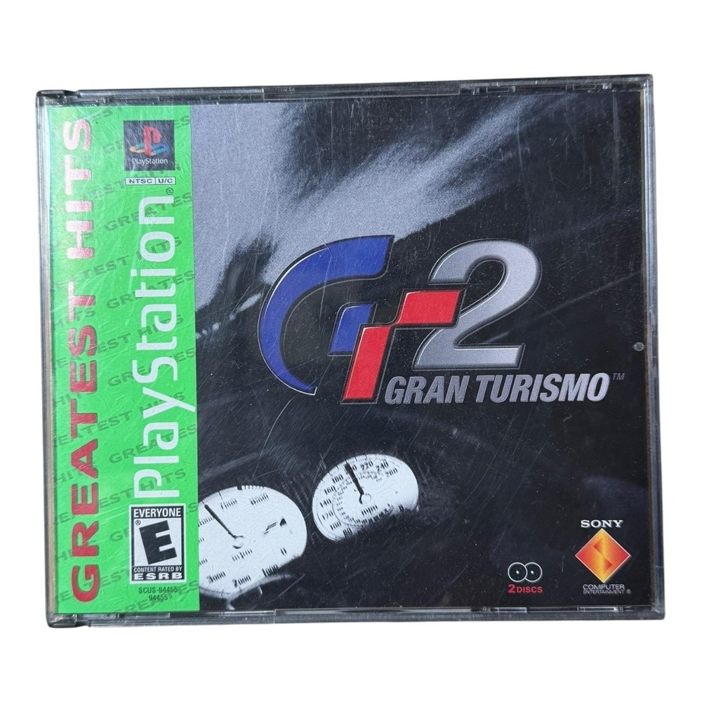 Gran Turismo 2 Sony PlayStation 1 PS1 Greatest Hits 2-Disc Set w/ Manual + Bonus